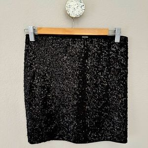 H&M (Divided) sequin black mini skirt Size 8